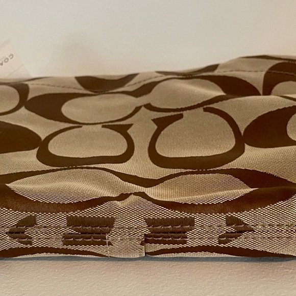 COACH SIGNATURE SLIM CARLY HANDBAG Brown and Tan - Picture 6 of 10